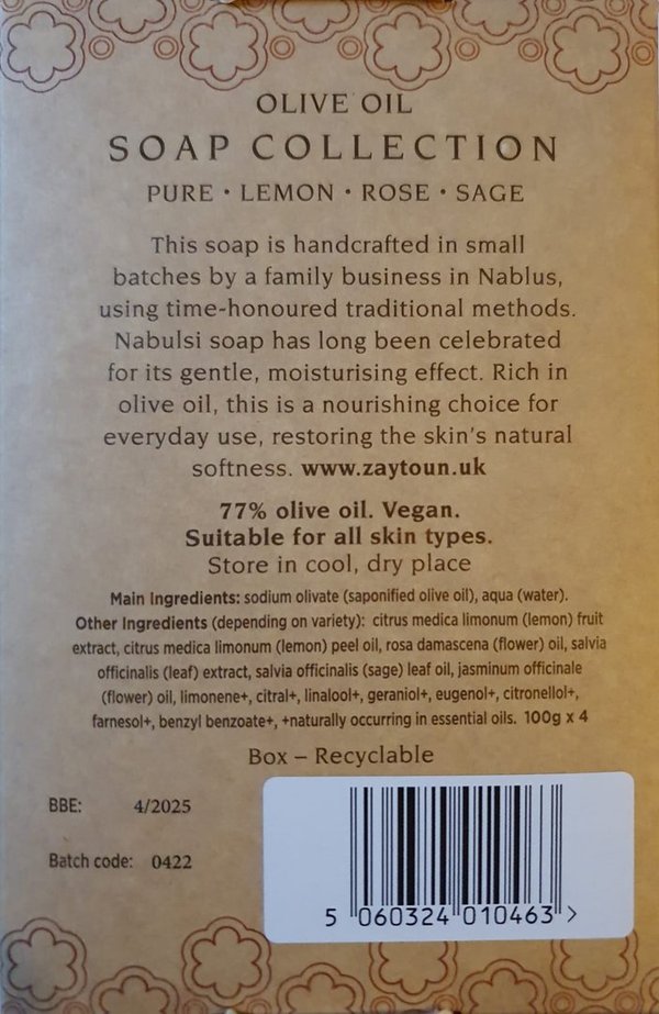 Olive oil soap gift pack (4 bars)