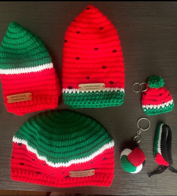 Watermelon crocheted hat