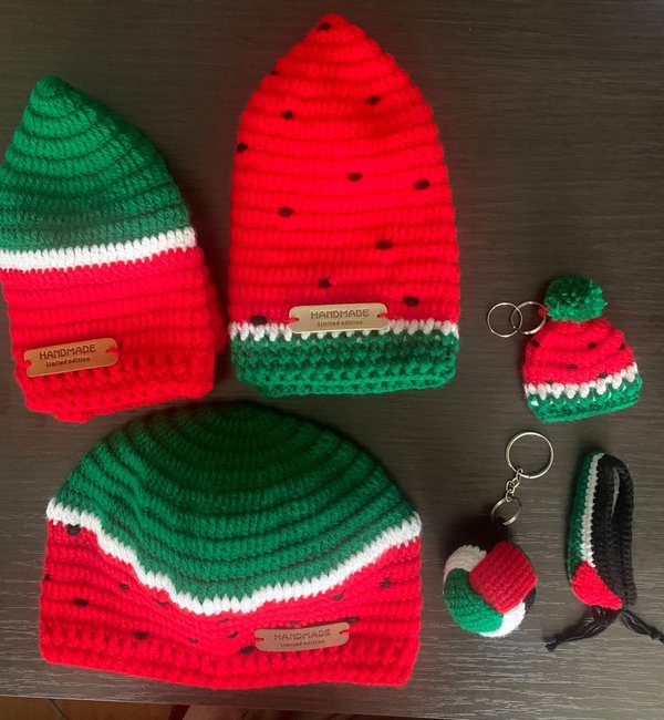 Hand-made watermelon hat